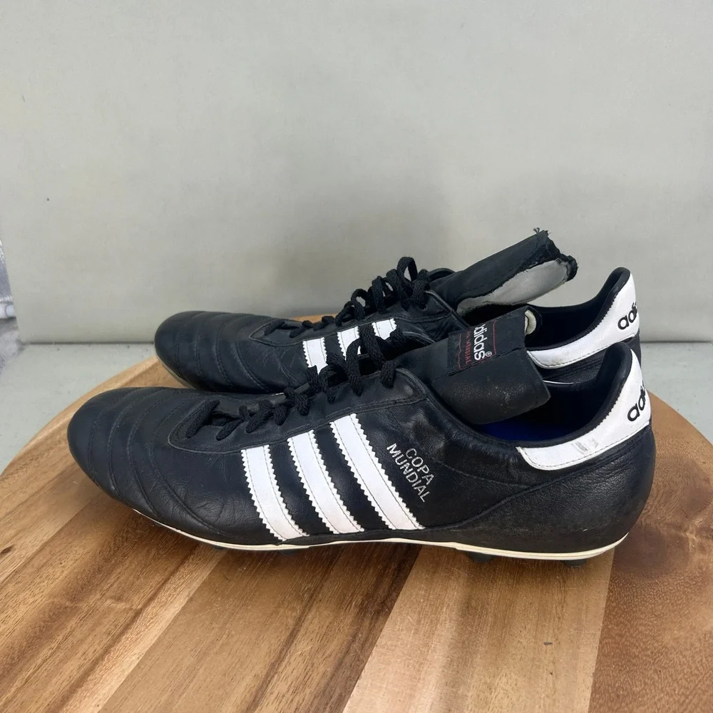 Adidas Copa Mundial Soccer Cleats Mens 13 Black White Made in Germany 015110